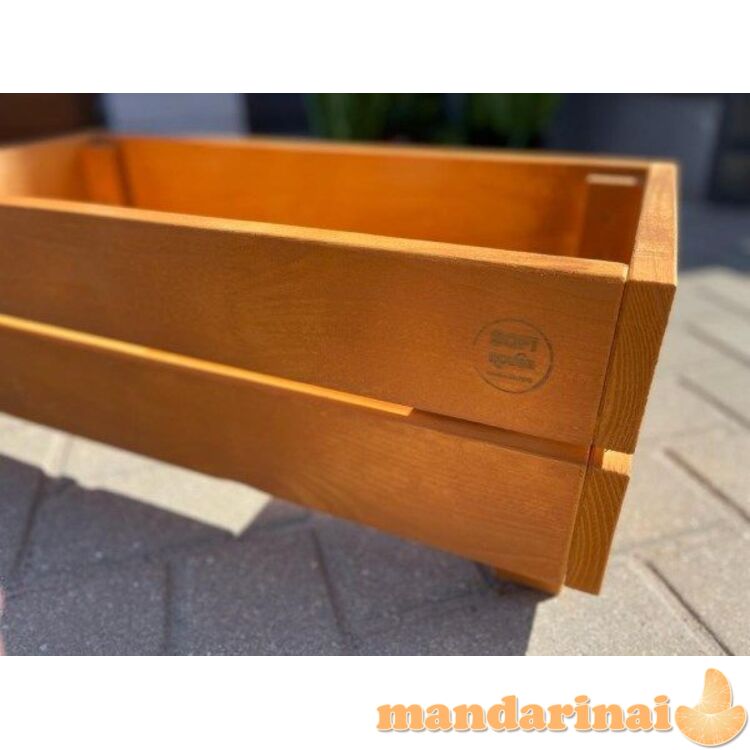 Medinis rudas vazonas