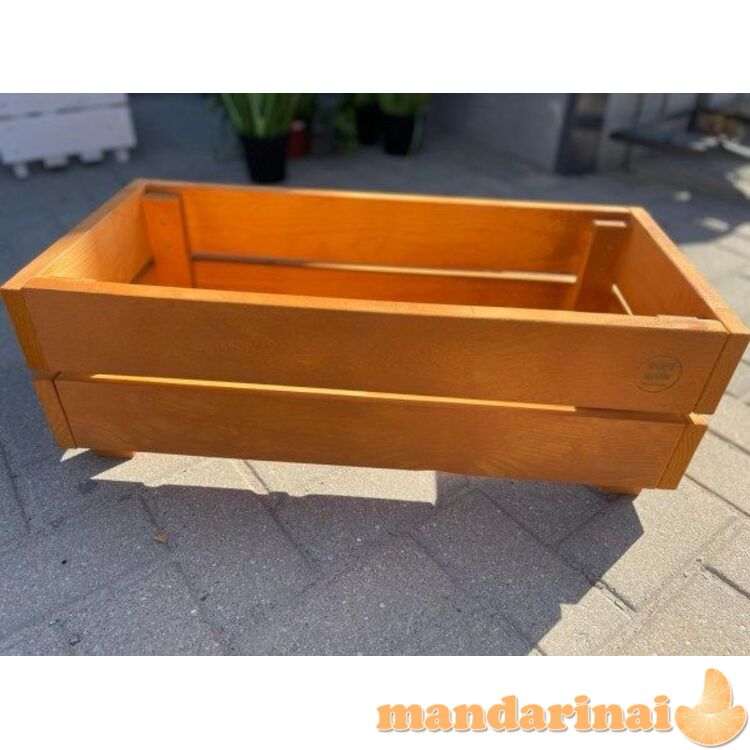 Medinis rudas vazonas