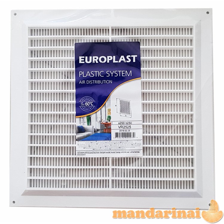 Grotelės ventiliacinės EUROPLAST VR2525