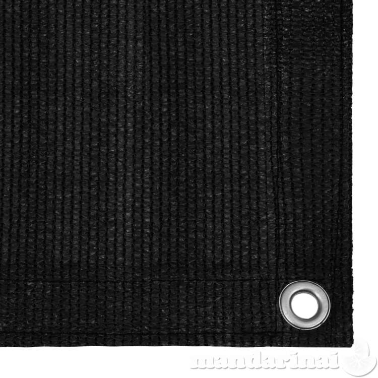 Palapinės kilimėlis, juodos spalvos, 400x400cm, hdpe