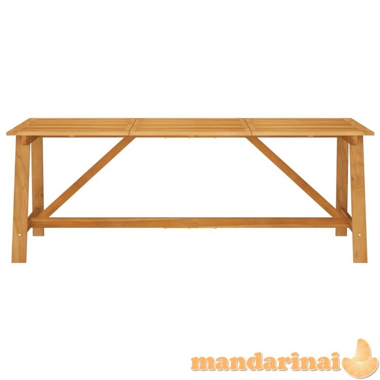 Sodo valgomojo stalas, 206x100x74cm, akacijos medienos masyvas