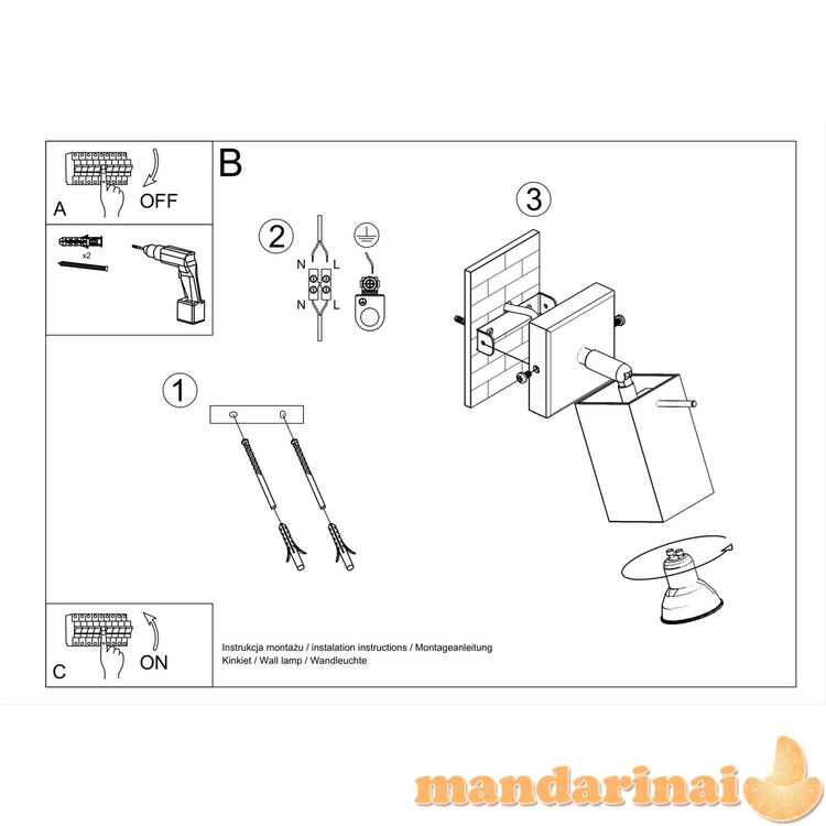Sieninė lemputė MERIDA 1 pilka 4