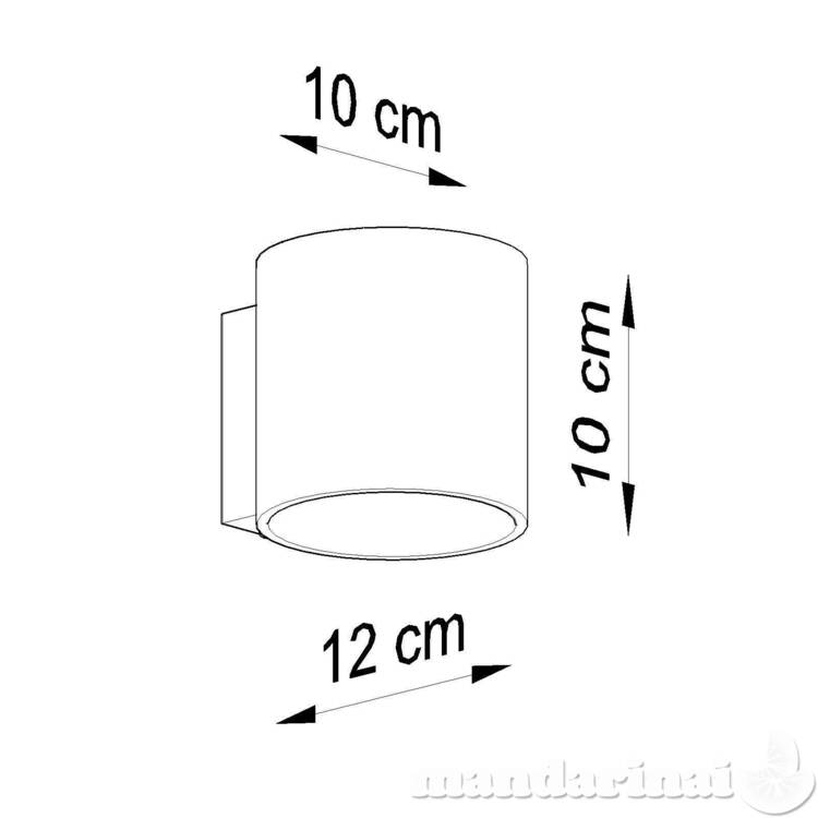 Sieninis šviestuvas orbis betonas