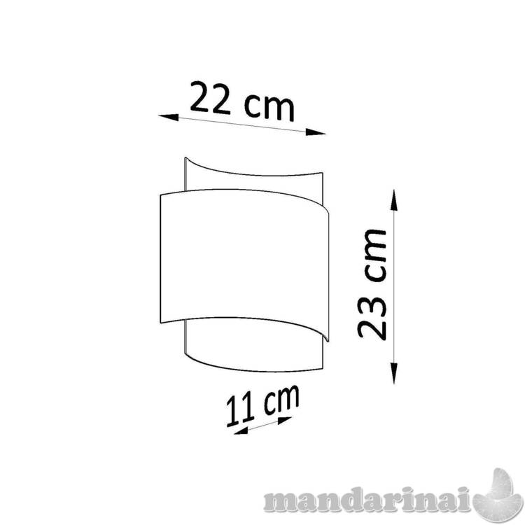 Sieninis šviestuvas poveikis baltas 4