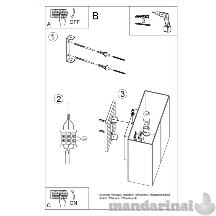 Sieninis šviestuvas linija 4