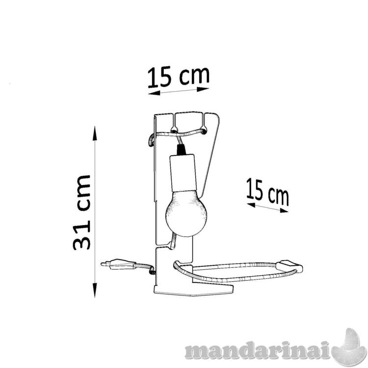 Stalo lemputė Arby juoda 3