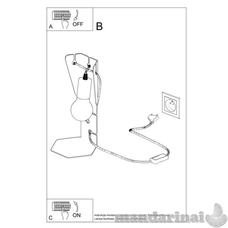 Stalo lemputė Arby juoda 4