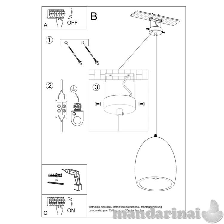 Keraminis pakabukas lempos failuszas