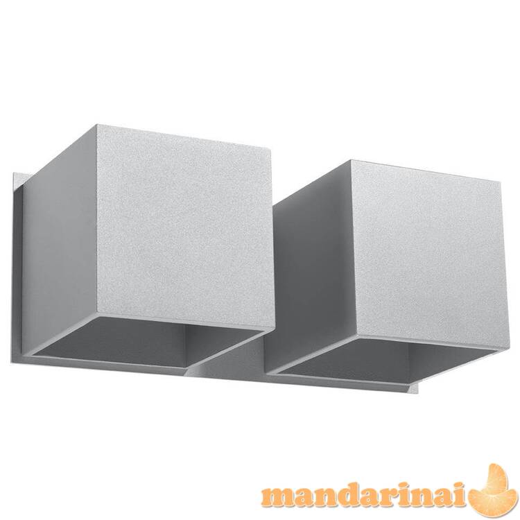 Sieninis šviestuvas Quad 2 pilka 2