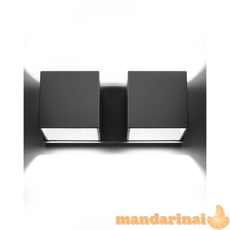 Sieninis šviestuvas Quad 2 pilka