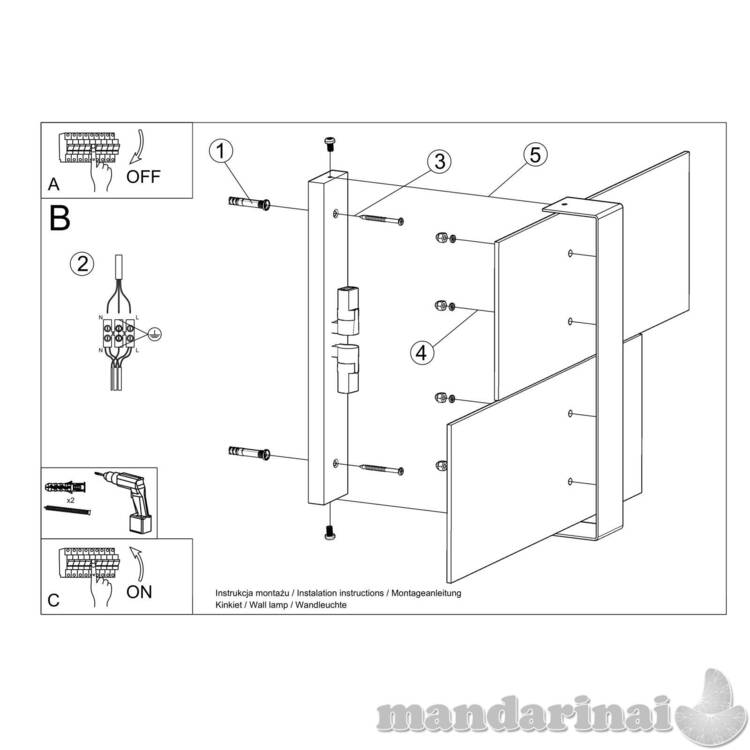Sienos lemputė Massimo balta