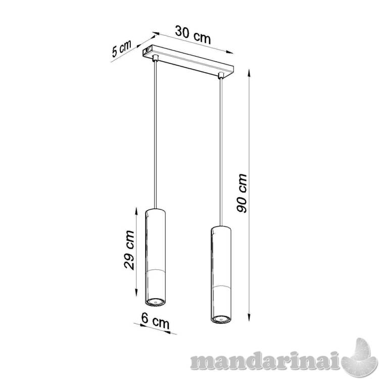 Pakabinama lemputė „Loopez 2“ juoda/vario
