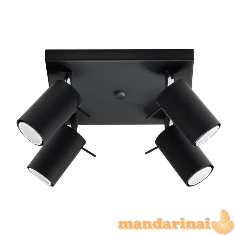 Lubinis šviestuvas žiedas 4 juodas 2