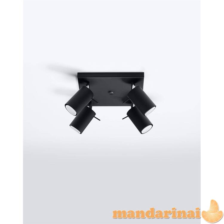 Lubinis šviestuvas žiedas 4 juodas 1