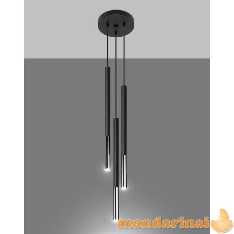 Pakabinama lempa „Mozaica 3p“ juoda/chromu