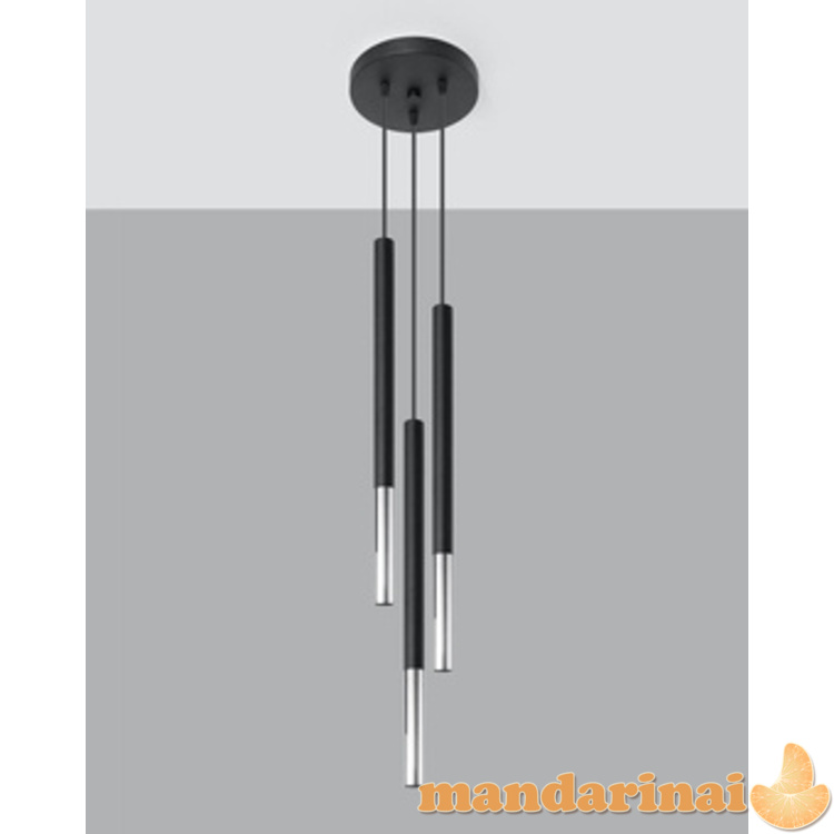 Pakabinama lempa „Mozaica 3p“ juoda/chromu