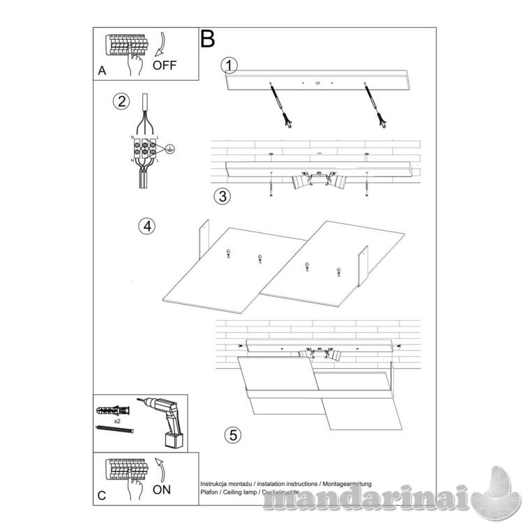 Massimo chromas Lubinis šviestuvas 4