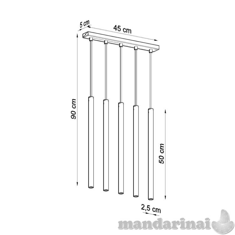 Pakabinama lempa pastelo 5 juodas