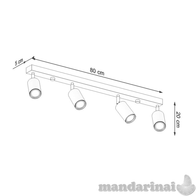 Lubinis šviestuvas Berg 4 natūrali mediena 3