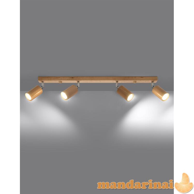 Lubinis šviestuvas Berg 4 natūrali mediena