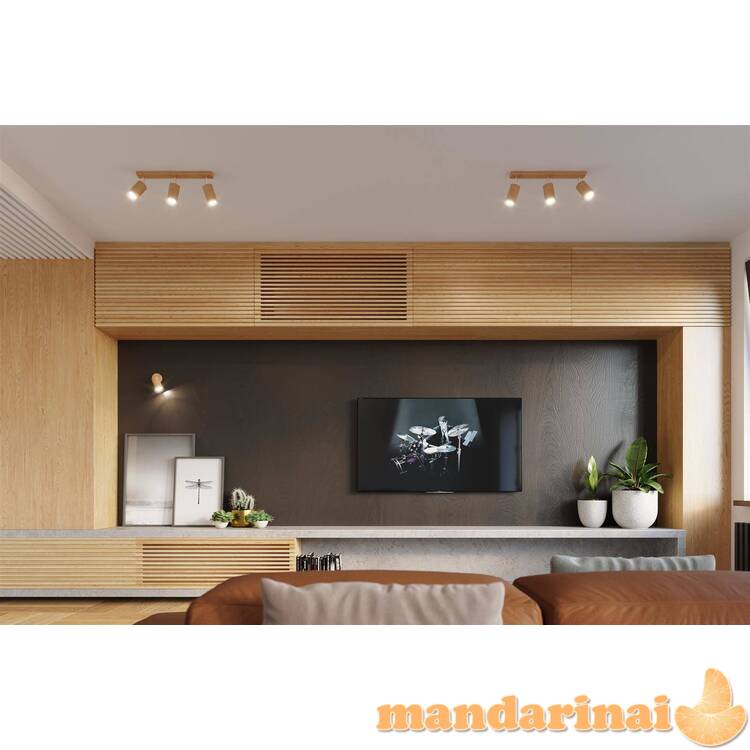 Lubinis šviestuvas Berg 6 natūrali mediena 5