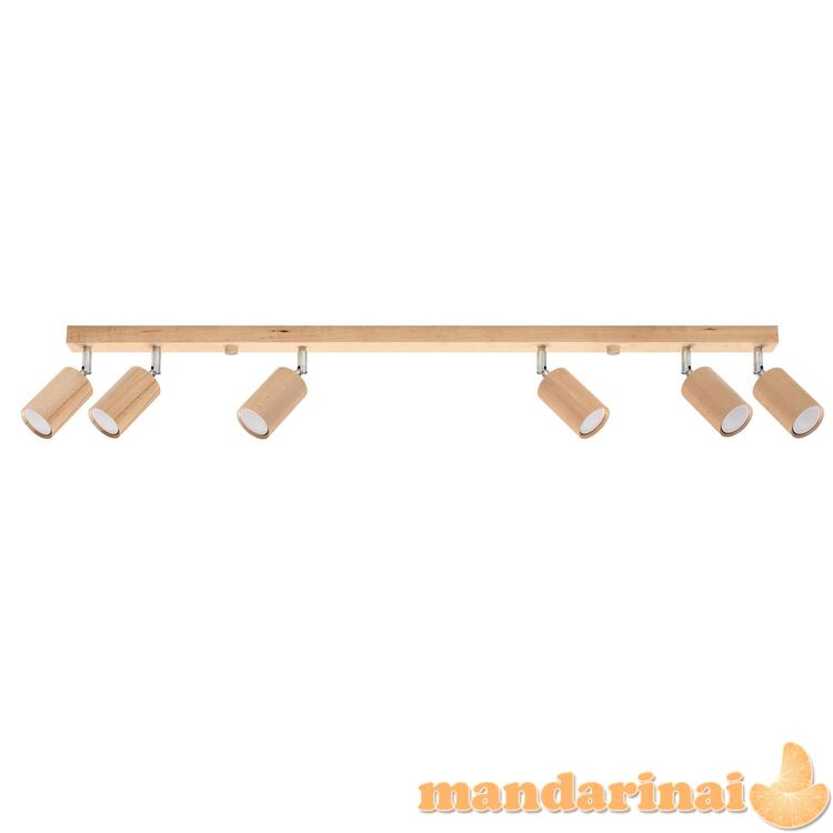 Lubinis šviestuvas Berg 6 natūrali mediena 2