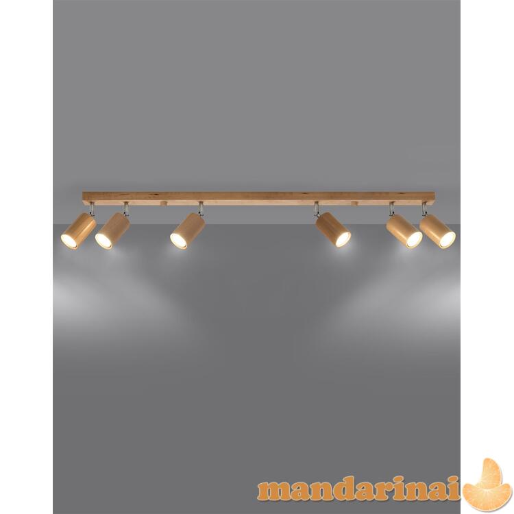 Lubinis šviestuvas Berg 6 natūrali mediena