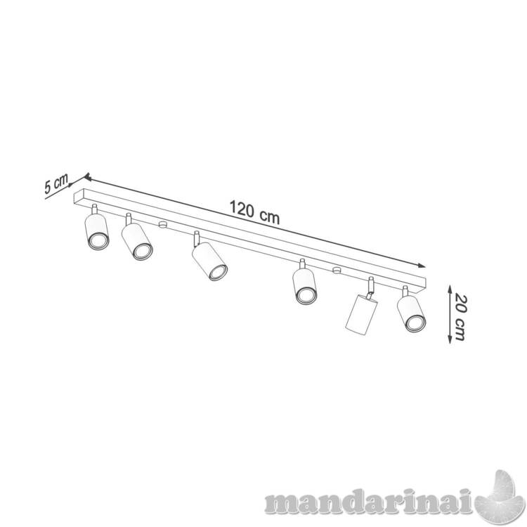Lubinis šviestuvas Berg 6 natūrali mediena 3