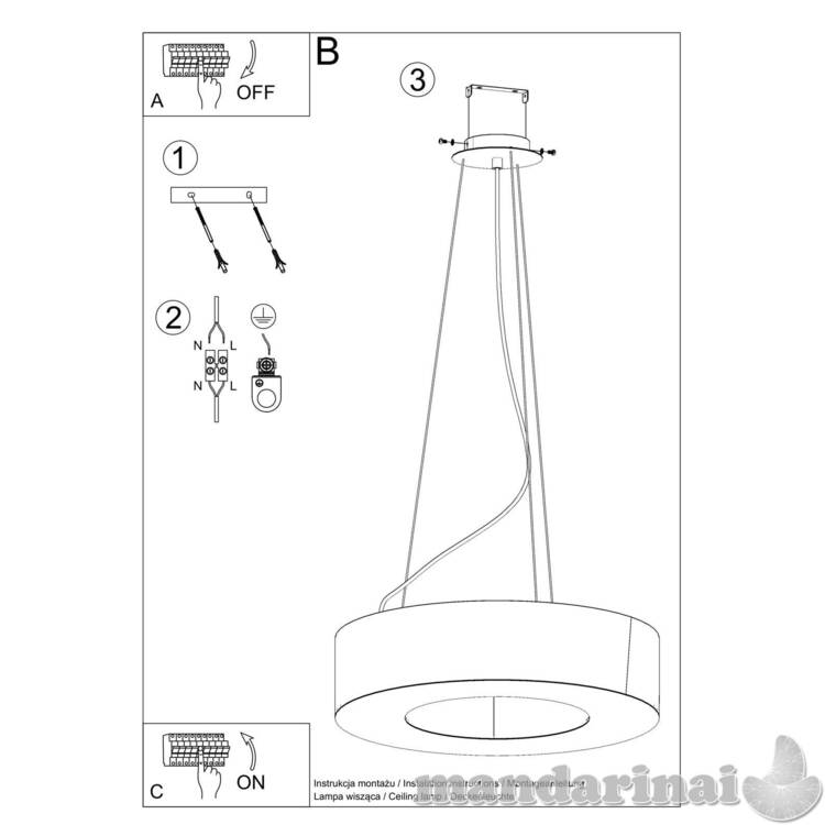 Liustra Saturno Slim 50 juodas 4