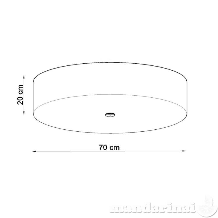 Lubinis šviestuvas SKALA 70 juoda