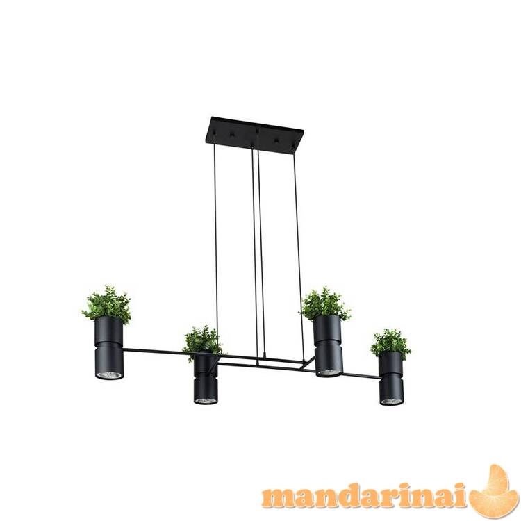 Pakabinama lempa gėlės juodas spalvos