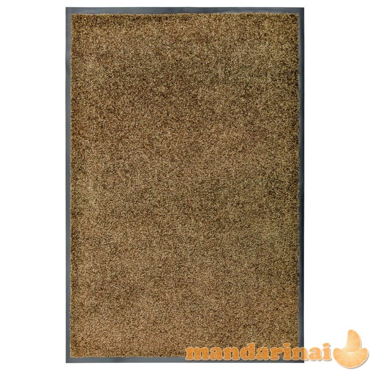 Durų kilimėlis, rudos spalvos, 60x90cm, plaunamas
