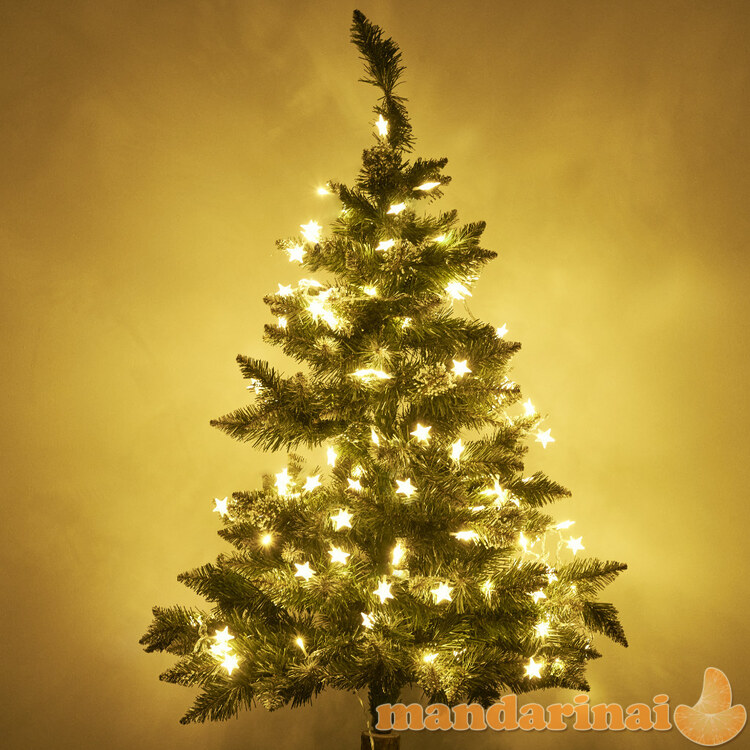 LED lempučių grandinėlė žvaigždės 10m 100LED šilta