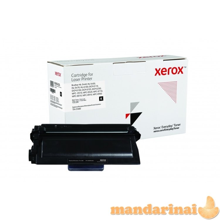 For Brother TN-3380, juoda kasetė lazeriniams spausdintuvams Xerox