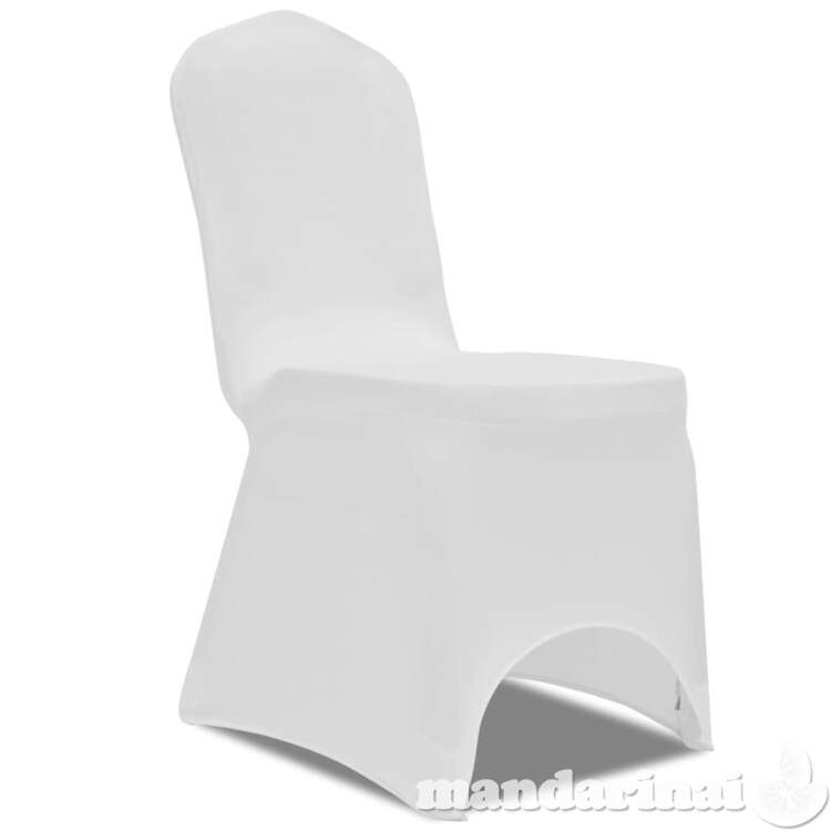 Kėdžių užvalkalai, 24vnt., baltos spalvos, įtempiami (4x241197)