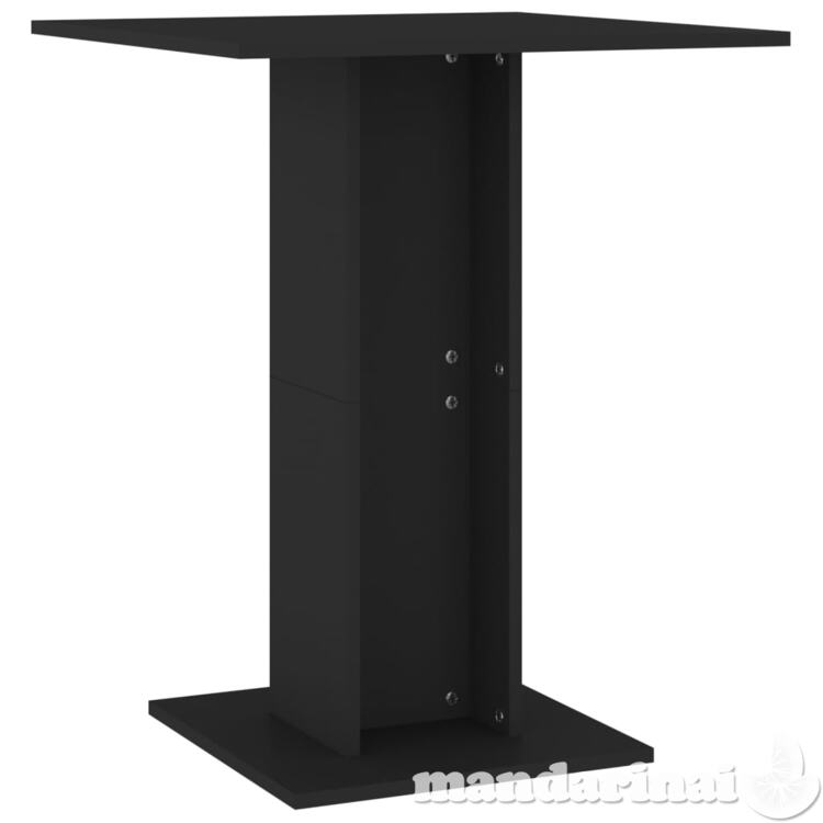 Bistro staliukas, juodos spalvos, 60x60x75cm, mdp
