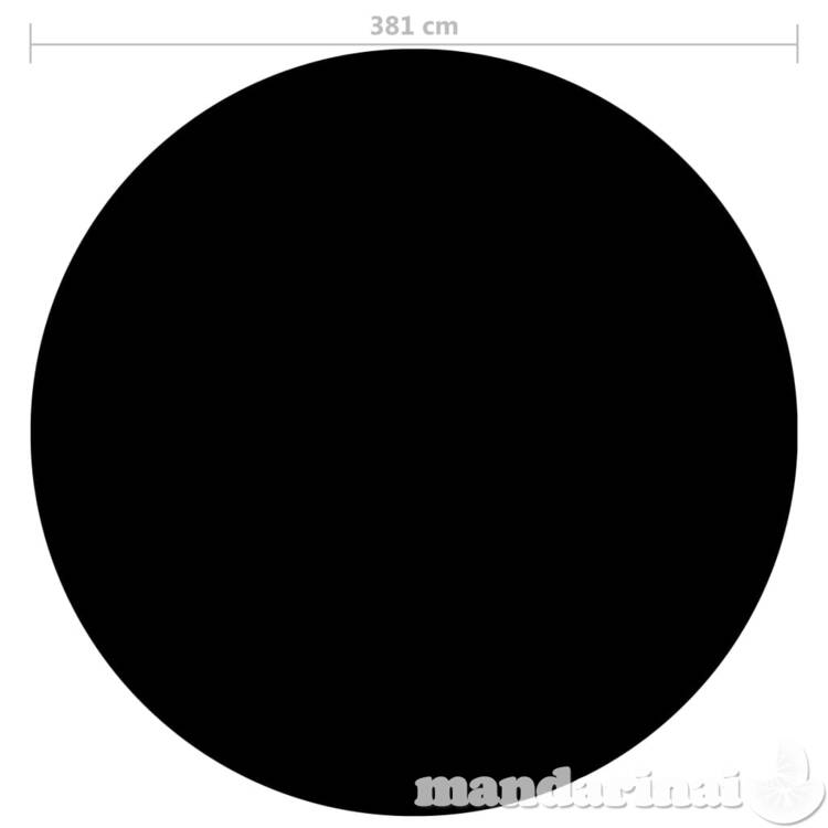 Baseino uždangalas, juodos spalvos, 381cm, pe