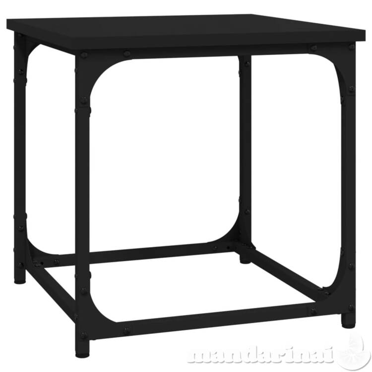 Šoninis staliukas, juodos spalvos, 40x40x40cm, apdirbta mediena