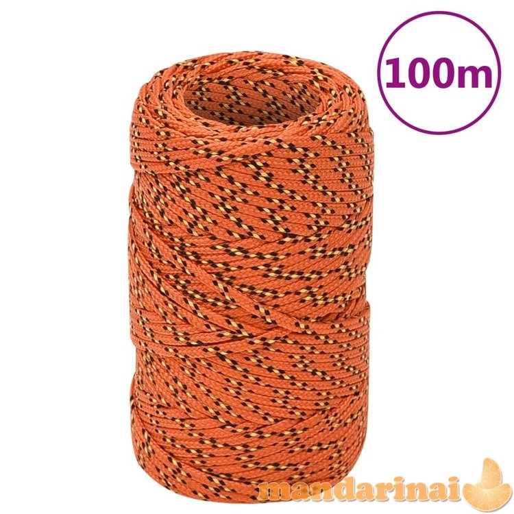 Valties virvė, oranžinės spalvos, 2mm, 100m, polipropilenas