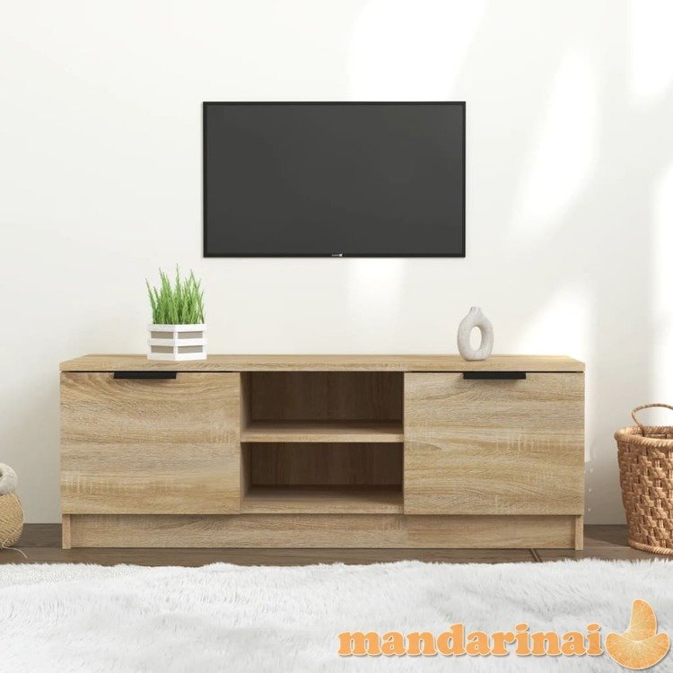 Televizoriaus spintelė, ąžuolo, 102x35x36,5cm, apdirbta mediena