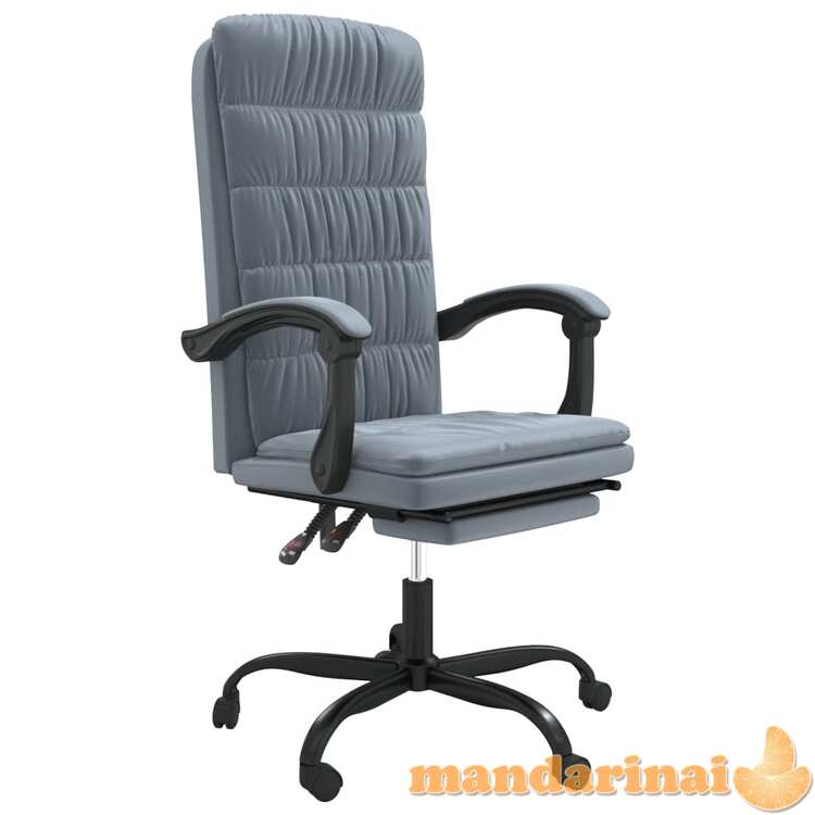 Atlošiama biuro kėdė, tamsiai pilkos spalvos, aksomas