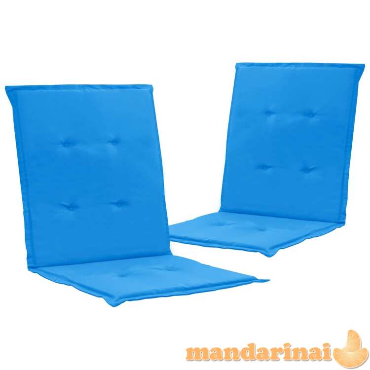 Sodo kėdės pagalvėlės, 2vnt., mėlynos spalvos, 100x50x3cm