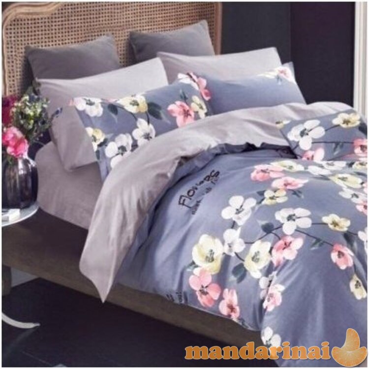 Trijų dalių dvipusis patalynės komplektas "Pavasario švelnumas", 200x220 cm