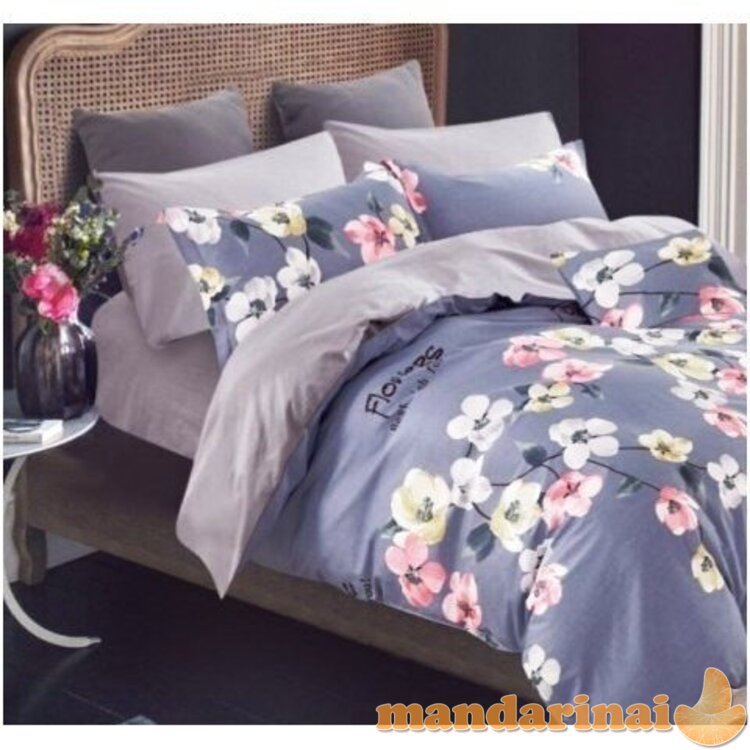 Trijų dalių dvipusis patalynės komplektas "Pavasario švelnumas", 200x220 cm