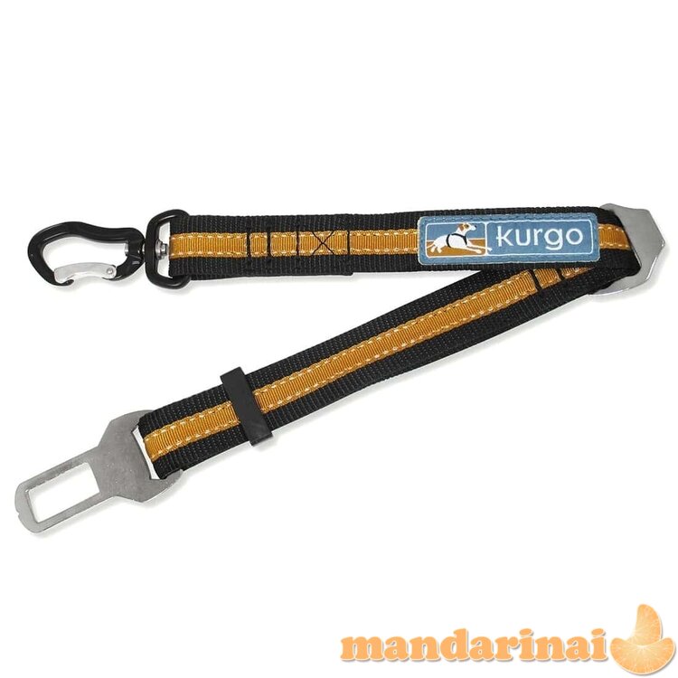 Automobilinis diržas šuniui prisegti oranžinis/juodas