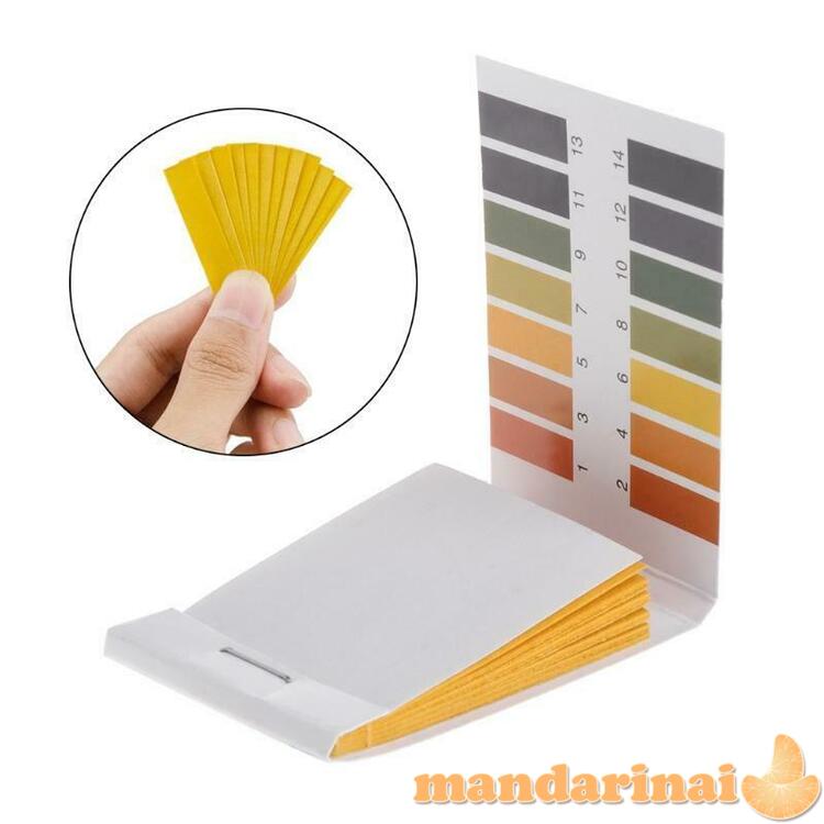 80vnt. juostelių PH rūgštingumui matuoti. Lakmuso juostelių rinkinys matavimui 1-14 PH diapazone