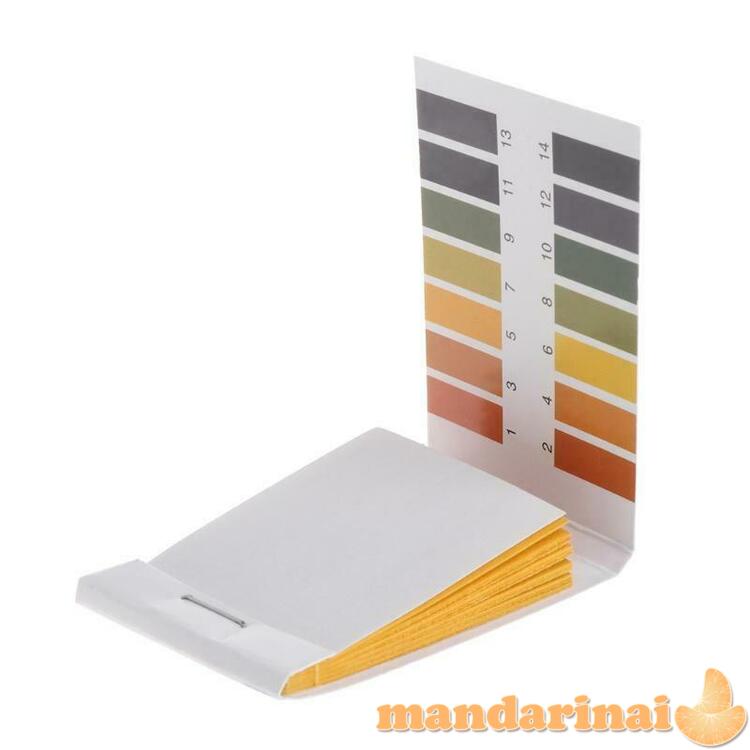 80vnt. juostelių PH rūgštingumui matuoti. Lakmuso juostelių rinkinys matavimui 1-14 PH diapazone