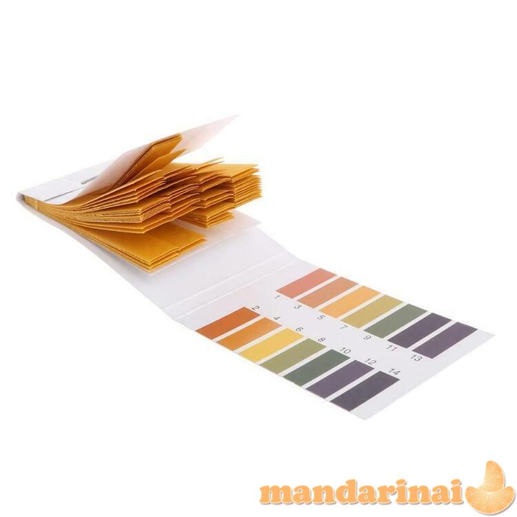 80vnt. juostelių PH rūgštingumui matuoti. Lakmuso juostelių rinkinys matavimui 1-14 PH diapazone