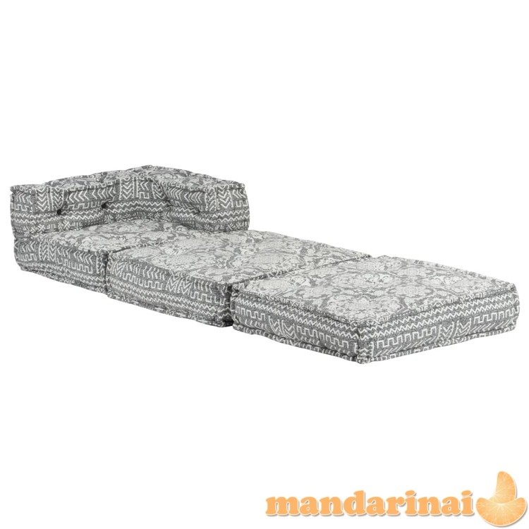 Modulinė kampinė sofa, šviesiai pilkos spalvos, audinys