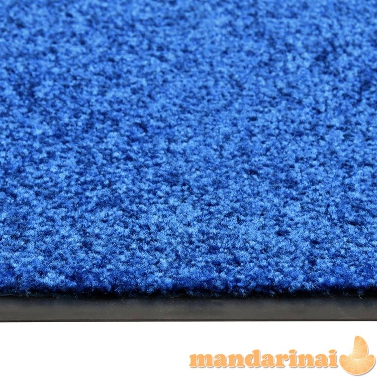 Durų kilimėlis, mėlynos spalvos, 90x150cm, plaunamas